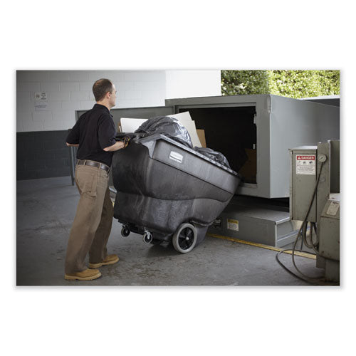 Image of Rubbermaid® Commercial 0.75 cu yd Structural Foam Tilt Truck, 600 lb Capacity, Black