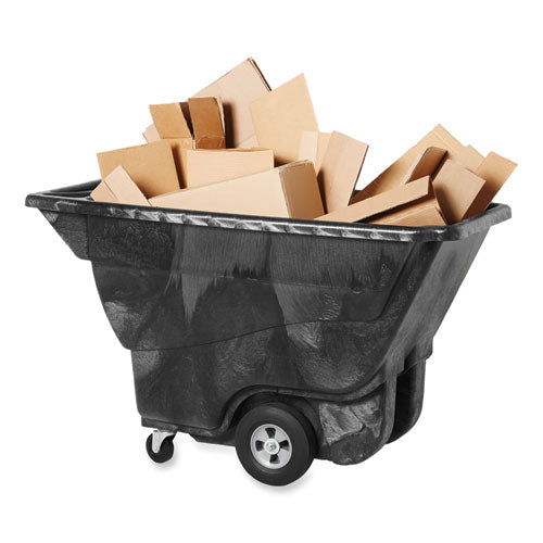 Image of Rubbermaid® Commercial 0.5 cu yd Structural Foam Tilt Truck, Standard Duty, 850 lb Capacity, Black