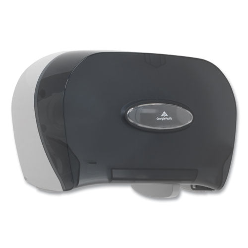 Image of Georgia Pacific® Professional Two-Roll Bathroom Tissue Dispenser, 13.56 x 5.75 x 8.63, Smoke