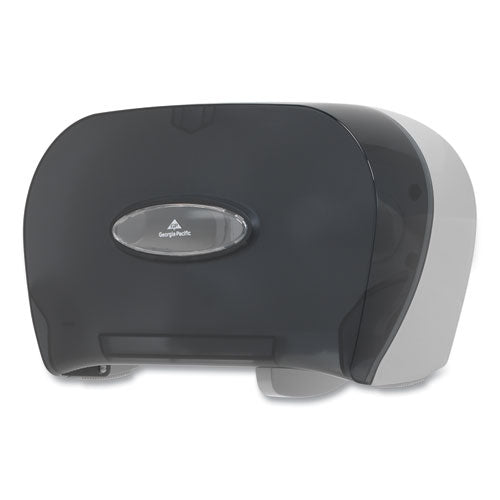 Image of Georgia Pacific® Professional Two-Roll Bathroom Tissue Dispenser, 13.56 x 5.75 x 8.63, Smoke
