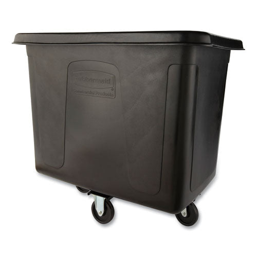 Image of Rubbermaid® Commercial Cube Truck, 119.7 gal, 500 lb Capacity, Plastic/Metal, Black