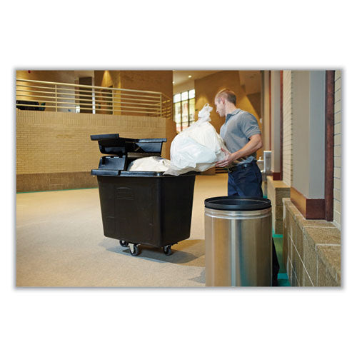 Image of Rubbermaid® Commercial Cube Truck, 119.7 gal, 500 lb Capacity, Plastic/Metal, Black