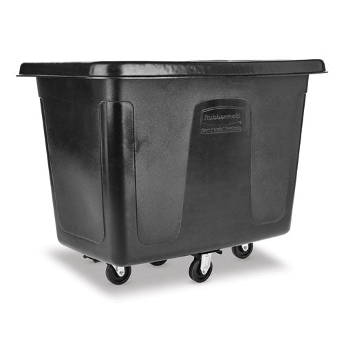 Image of Rubbermaid® Commercial Cube Truck, 105 gal, 500 lb Capacity, Plastic, Black