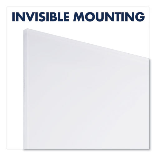 Image of Quartet® InvisaMount Vertical Magnetic Glass Dry-Erase Boards, 28" x 50", White Surface