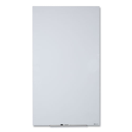 Image of Quartet® InvisaMount Vertical Magnetic Glass Dry-Erase Boards, 28" x 50", White Surface