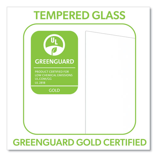 Image of Quartet® InvisaMount Vertical Magnetic Glass Dry-Erase Boards, 42" x 74", White Surface