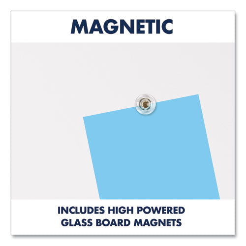 Image of Quartet® InvisaMount Vertical Magnetic Glass Dry-Erase Boards, 42" x 74", White Surface