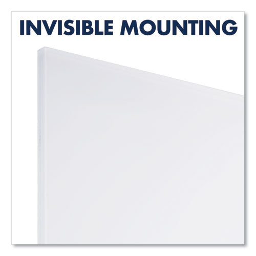 Image of Quartet® InvisaMount Vertical Magnetic Glass Dry-Erase Boards, 48" x 85", White Surface