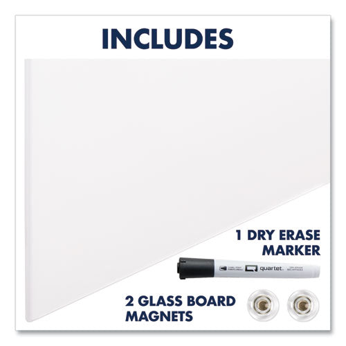 Image of Quartet® InvisaMount Vertical Magnetic Glass Dry-Erase Boards, 48" x 85", White Surface