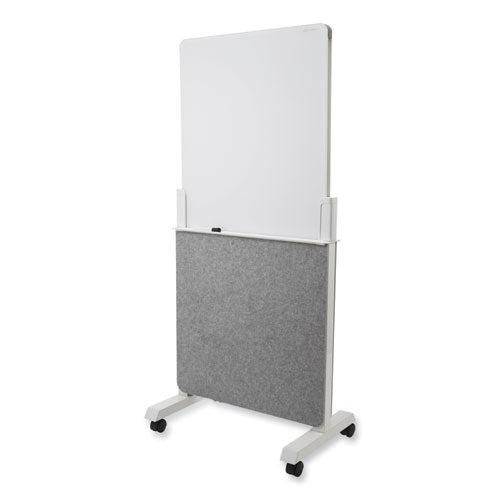 Image of Quartet® Agile Glass Dry-Erase Easel, 25.5" x 60.5", White Surface