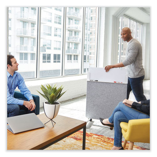 Image of Quartet® Agile Glass Dry-Erase Easel, 25.5" x 60.5", White Surface