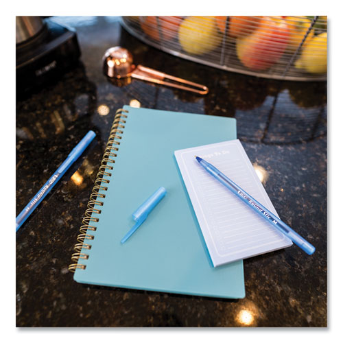 Image of BIC® Round Stic Xtra Life Ballpoint Pen, Stick, Medium 1 mm, Blue Ink, Translucent Blue Barrel, 144/Pack