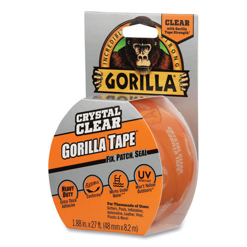 Image of Gorilla® Crystal Clear Tape, 3" Core, 1.88" x 9 yds