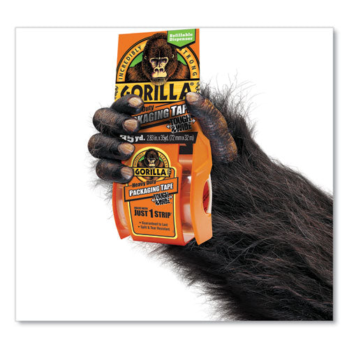 Image of Gorilla® Heavy Duty Tough and Wide Packaging Tape with Dispenser, 2.88" x 35 yds, Clear