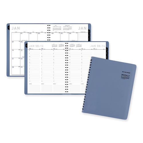 Image of AT-A-GLANCE® Contemporary Weekly/Monthly Planner, 11.38 x 9, Slate Blue Cover, 12-Month (Jan to Dec): 2025