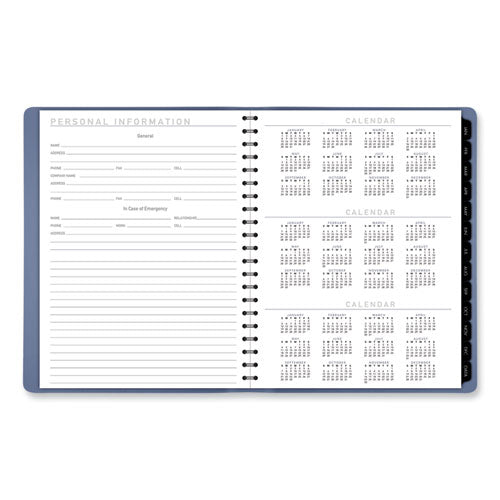 Image of AT-A-GLANCE® Contemporary Weekly/Monthly Planner, 11.38 x 9, Slate Blue Cover, 12-Month (Jan to Dec): 2025