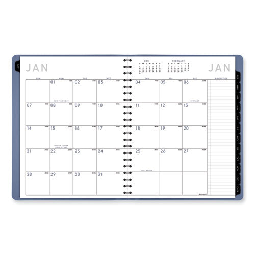 Image of AT-A-GLANCE® Contemporary Weekly/Monthly Planner, 11.38 x 9, Slate Blue Cover, 12-Month (Jan to Dec): 2025