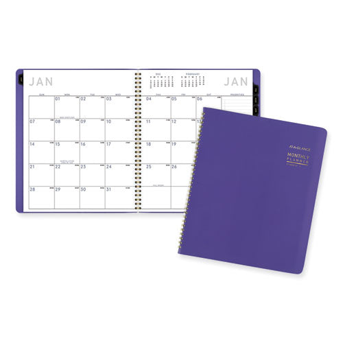 Image of AT-A-GLANCE® Contemporary Monthly Planner, 11.38 x 9.63, Purple Cover, 12-Month (Jan to Dec): 2025