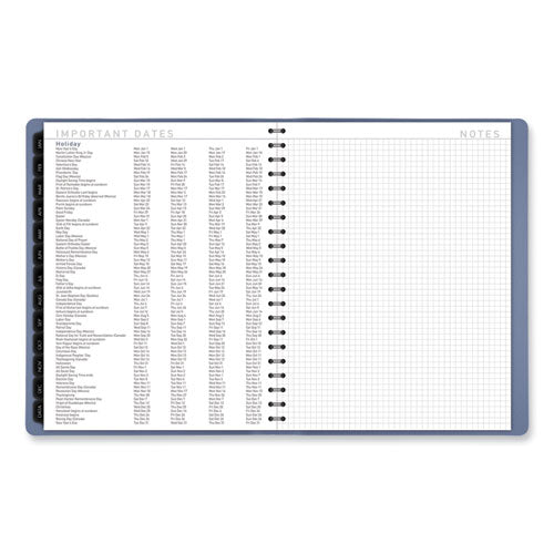 Image of AT-A-GLANCE® Contemporary Weekly/Monthly Planner, 11.38 x 9, Slate Blue Cover, 12-Month (Jan to Dec): 2025