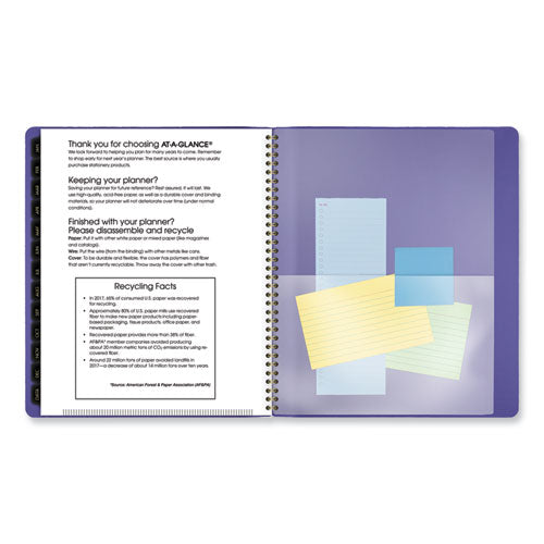 Image of AT-A-GLANCE® Contemporary Monthly Planner, 11.38 x 9.63, Purple Cover, 12-Month (Jan to Dec): 2025