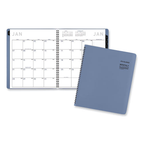 Image of AT-A-GLANCE® Contemporary Monthly Planner, 11.38 x 9.63, Blue Cover, 12-Month (Jan to Dec): 2025