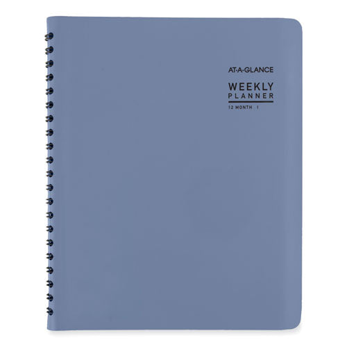 Image of AT-A-GLANCE® Contemporary Weekly/Monthly Planner, 11.38 x 9, Slate Blue Cover, 12-Month (Jan to Dec): 2025