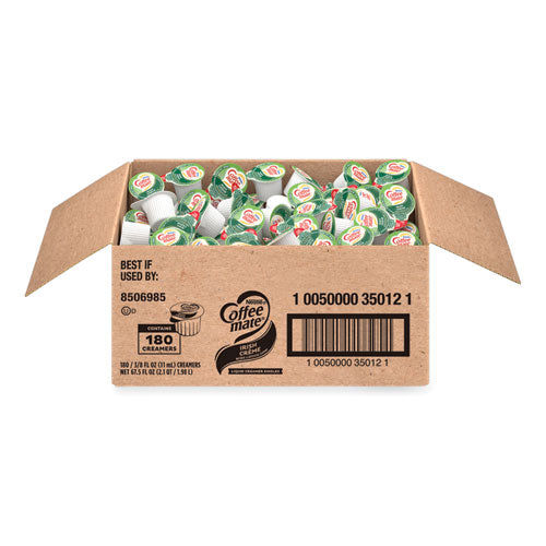 Image of Coffee mate® Bulk Liquid Coffee Creamer, Irish Cream, 0.38 oz Mini Cups, 180/Carton