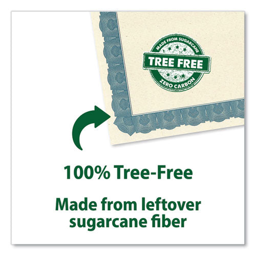 Image of Geographics® Award Certificates, 8.5 x 11, Natural with Blue Braided Border, 15/Pack