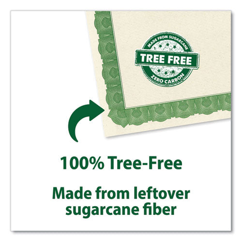 Image of Geographics® Award Certificates, 8.5 x 11, Natural with Green Braided Border, 15/Pack
