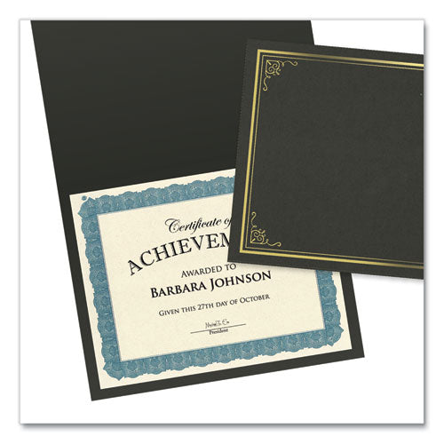 Image of Geographics® Award Certificates, 8.5 x 11, Natural with Blue Braided Border, 15/Pack