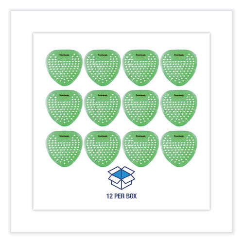 Image of Boardwalk® Gem Urinal Deodorizer Screen, Herbal Mint Scent, Green, 12/Box