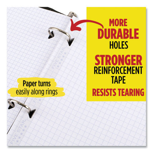 Image of Five Star® Reinforced Filler Paper Plus Study App, 3-Hole, 8.5 x 11, College Rule, 80/Pack