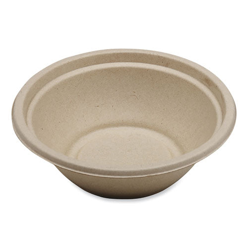 Image of World Centric® Fiber Bowls, 24 oz, 7.4 x 7.4 x 2.3, Natural, Paper, 500/Carton
