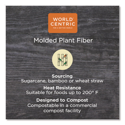 Image of World Centric® Fiber Containers, 32 oz, 8.7 x 6.5 x 2.1, Natural, Paper, 400/Carton