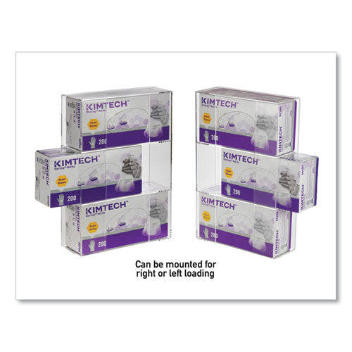 Image of Kantek Triple Glove Dispenser, 10 x 4 x 16, Clear