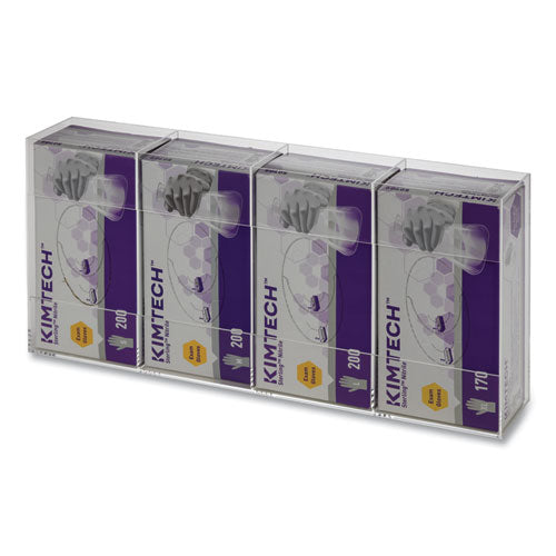 Image of Kantek Quad Glove Dispenser, 10.5 x 4 x 21.25, Clear