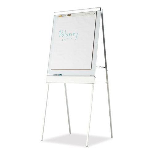 Image of Iceberg Polarity Height Adjustable Dry Erase Flipchart Easel, 30" x 38", White Surface, Silver Metal Frame