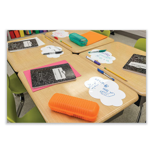 Image of Pacon® Self Stick Dry Erase Clouds, Laminated Foam Surface, 7" x 10", White, 10/Pack