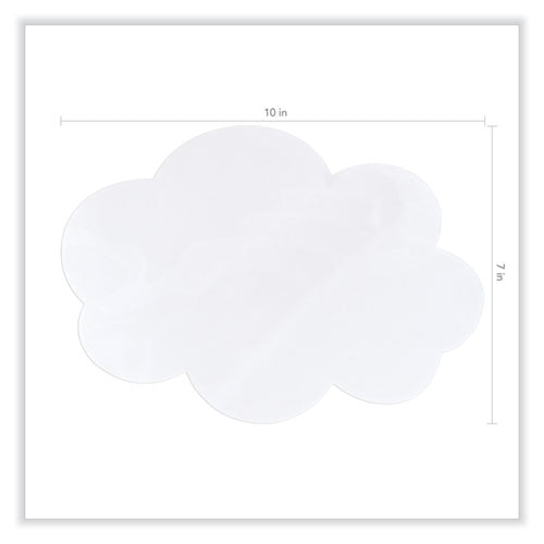 Image of Pacon® Self Stick Dry Erase Clouds, Laminated Foam Surface, 7" x 10", White, 10/Pack