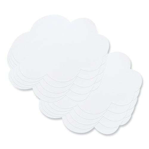 Image of Pacon® Self Stick Dry Erase Clouds, Laminated Foam Surface, 7" x 10", White, 10/Pack