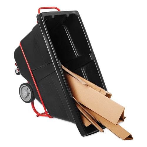 Image of Rubbermaid® Commercial 1 cu yd BRUTE Rotomolded Tilt Truck, 1,250 lb Capacity, Black