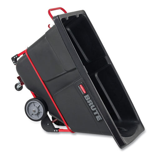 Image of Rubbermaid® Commercial 1 cu yd BRUTE Rotomolded Tilt Truck, 1,250 lb Capacity, Black