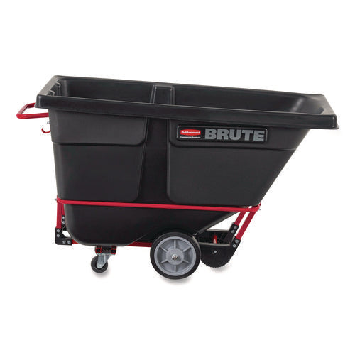 Image of Rubbermaid® Commercial 1 cu yd BRUTE Rotomolded Tilt Truck, 1,250 lb Capacity, Black