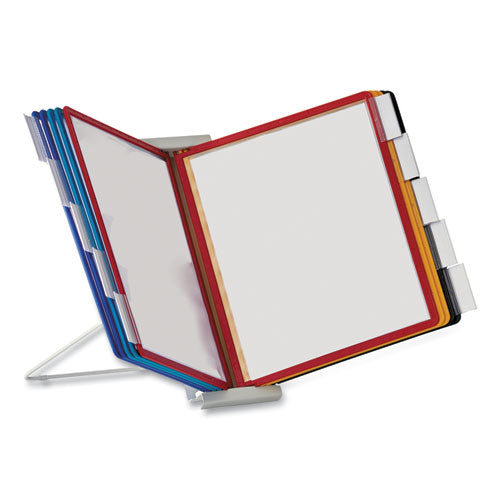 Image of Durable® Instaview Expandable Desktop Reference System, 10 Panels, Assorted Borders