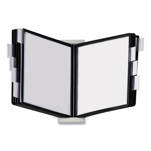 Image of Durable® Instaview Expandable Desktop Reference System, 10 Panels, Black Borders
