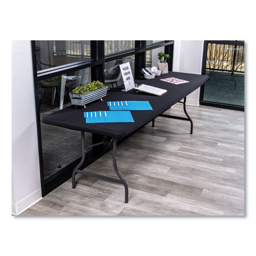 Image of Iceberg iGear Fabric Table Top Cap Cover, Polyester, 30 x 96, Black