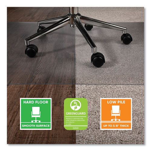 Image of deflecto® SuperGrip Chair Mat, Rectangular, 48 x 36, Clear, Ships Rolled