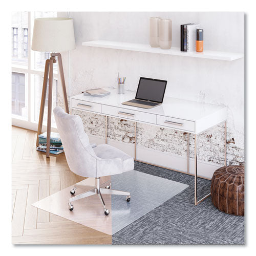 Image of deflecto® SuperGrip Chair Mat, Rectangular, 48 x 36, Clear, Ships Rolled