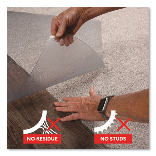 Image of deflecto® SuperGrip Chair Mat, Rectangular, 48 x 36, Clear, Ships Rolled