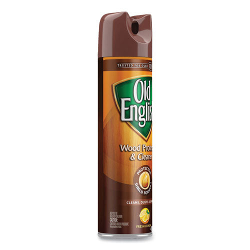 Image of OLD ENGLISH® Furniture Polish, Fresh Lemon Scent, 12.5 Oz Aerosol Spray, 12/carton